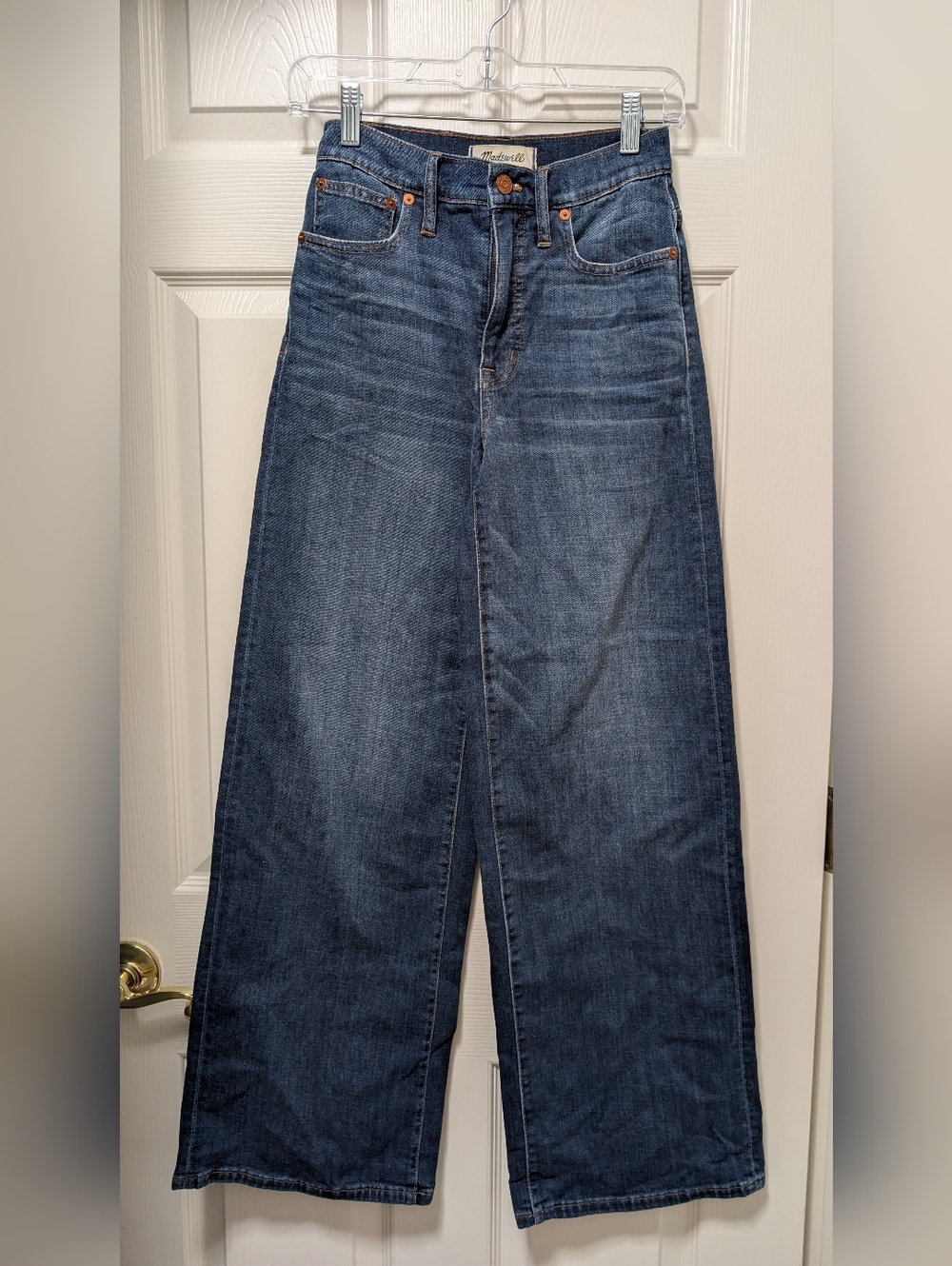 Madewell Wide-Leg Jeans in Clearwood Wash AC141 High Rise Size 24
